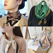 프리미엄 미니 사각스카프 쁘띠스카프 봄스카프 여성스카프 실크스카프 롱 양면스카프 방도스카프