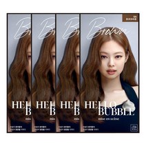 (당일출고) 미쟝센 헬로버블 염색약 x4개 / 프라이머(탈색제), 헬로버블 염색약 6N초코브라운