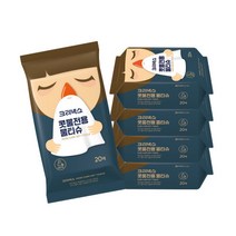 크리넥스 콧물전용 물티슈 20PX5/비염/미세먼지, 크리넥스 콧물전용 물티슈 20PX5