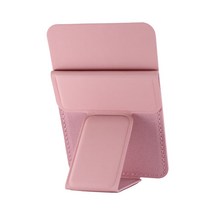 KG 파스텔 카드 지갑 그립스틱 스트랩 홀더 휴대폰 자석 거치대, 핑크