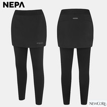 네파_NCSP_여성 겨울 안쪽에 기모가 있는 원단을 사용하여 레깅스의 보온성을 업그레이드 한 스타일 스커트 레깅스 _7I81923