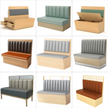 붙박이 의자 음식점 라운지 카페 업소용 쇼파 벽쿠션, H, 1개