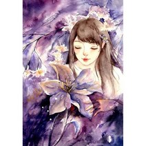 Diy 다이아몬드 자수 그림 풀 스퀘어 라운드 일러스트 소녀 초상화 시리즈 모자이크 세트 휴일 선물 홈 데코 신제품, Round 80x100cm, XYR157