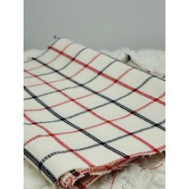 면 원단 트위드 가벼운 와플 체크 패브릭