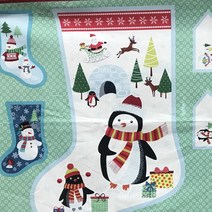 자투리 xmas커트지 5029펭귄눈사람양말