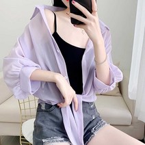 시원한 여름 패션 태양 보호 얇은 블라우스 여성 셔츠 여자 의류 데일리 룩