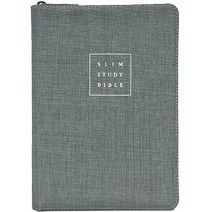 개역개정 슬림스터디성경 21C찬송가 소 (지퍼 / 패브릭그레이 / 무단추), 생명의말씀사