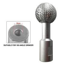 볼 가우 징 구형 스핀들 모양의 나무 파워 조각 어태치먼트 앵글 그라인더 그루브 도구, Silver 10mm