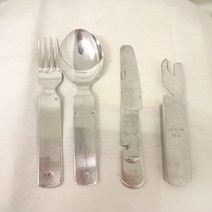 독일군 식기 스푼 포크 나이프 나토 유럽군 부쉬크래프트 셋트 일체형셋트, 중고 독일군 스푼 포크 나이프 셋트