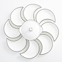 구절판 화이트 세라믹 나눔 접시 세트, H