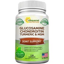 ASquared Nutrition 글루코사민 콘드로이친 터메릭 MSM 조인트 서포트 120캡슐 콘드로이친 효능, 상품선택, 1개, 120정