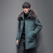 COSYEVNO 남자 하프 후드 패딩 남자 기모 코트