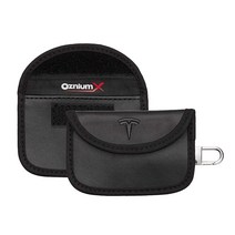 OzniumX 테슬라 모델 S/X/3용 RF 차폐 패러데이 백 - (2 팩) 자동차 열쇠 고리 보호기 RFID 차단 도난 방지 키리스 출입구 자동차 키용 안티 스파이 트래