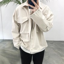 간절기 모던 빅포켓 오버핏 남자 숏 야상 자켓