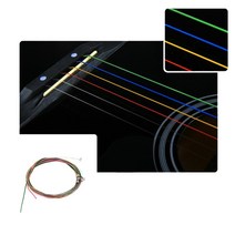 통기타 케이스 기타용품 부품 액세사리6pcs 멀티 컬러 1-6 e b g d a e 레인보우 다채로운 문자열 세트 어쿠스틱 기타 뮤지컬 액세서리 뜨거운 판매 드롭 배송