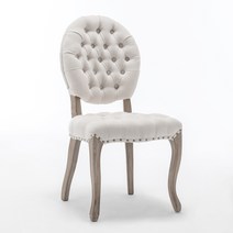 쉐비가구 식탁 의자 엔틱 화장대 원목 테이블 프렌치, 2 작은원형등받이팔걸이자작나무