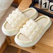 쾌적 린넨 사무실 소음방지 발편한거실화 미끄럼방지 룸슈즈 홈