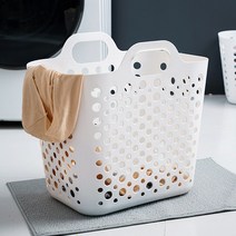 구디푸디 소프트 빨래 바구니 세탁 빨래통, 중형, 블루