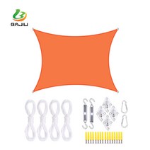 BAJIU 타프스크린 홀리데이타프 자외선 차단 그늘막 옥스퍼드 천 그늘막타프 액세서리 세트, 2*3m, 귤색