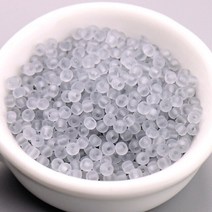 330 개/가방 크기 3mm 8/0 투명 무광택 유리 Seedbeads 유니폼 라운드 스페이서 비즈 DIY 쥬얼리 만들기 바느질 공예, [01] 3mm Matte, [16] Light Gray