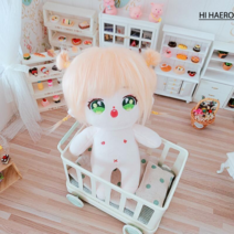 [의상증정]20cm 무속성 q라인 솜인형 피규어 면 목화솜 아이돌 인형, 20cm 골격판와, 시미 나바 주니어 (옷 선물)
