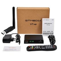 위성 TV 수신기 v7 s2x dvb-ss2s2x h .265(8bit) mgcamd cs iks biss 키 with usb wifi 동글 pk gtmedia v7s hd, v7의 HD, 오 플러그