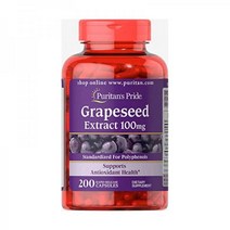 Puritans Pride 포도씨추출물 Grapeseed Extract 100 Mg 200 Count
