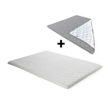 럭스나인 라텍스 토퍼 8cm + 핫앤쿨 패드 아이보리 퀸 패밀리 세사 요 스프레드 매트