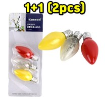 1+1 핫딜몬 고추꼬마전구 3p 장식용 빨간색 노란색 투명 미니 촛대구