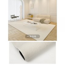 Wabi-sabi 스타일 카펫 거실 커피 테이블 카펫 현대 미니멀리스트 침실 머리맡 고양이 느낌 전체 상점 솔리드 컬러 인 스타일 바닥 매트, (옵션06)160×280CM 절묘한 시밍, (옵션02)슈퍼 소프트 밀크 화이