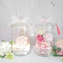 부케 말리기 선물 말린꽃보관 드라이플라워 유리병 부케유리돔 말린부케 선물, 없음, 핑크