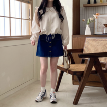 [수키] 프릴플랫칼라 스트링블라우스 1114006