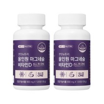 겟잇뉴트리 6중 복합 올인원 대용량 마그 네슘 비 타민D 비타민BD 120정 2개