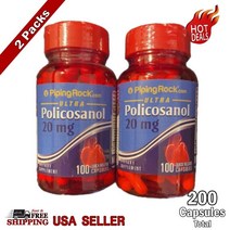 840994101839 119439 2x Piping Rock 울트라 폴리코놀 20mg 유산소 보조 200 캡슐