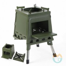 굿마켓 접이식 화목난로 26X34CM 캠핑용화목난로 불멍난로 캠핑용난로 주물화목난로