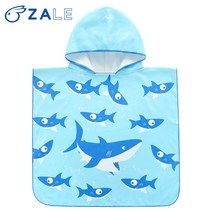 어린이 인싸 비치타올 비치가운 후드비치타올 망토 목욕가운, 란제리상어그룹