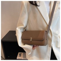 HXT 고급 미니 숄더백 무지 스퀘어 버클 핸드백 심플 여성가방 사계절 베이직
