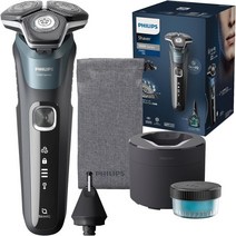 필립스 5000 시리즈 남성용 전기면도기 45면도날 스킨 IQ S5887, 워셔 포함, NEW MODEL