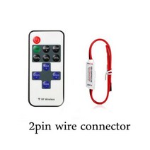 조광기 LED 컨트롤러 디머 스위치 스트립 미니 11key RF 원격 조 광 기 DC 5V 12V 24V USB 5050 2835 209783, 2 pin wire