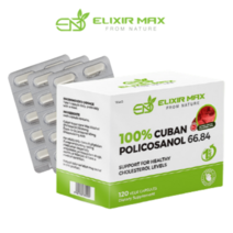 뉴질랜드 엘릭서맥스 쿠바산 폴리코사놀 66.8mg 60베지캡슐 사탕수수 policosanol, 2개, 60캡슐