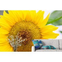 뮤럴벽지 해바라기벽지 행운이 들어오는 인테리어벽지 셀프시공 시트지-200112, 풀벽지/ 가로400cm*세로240cm