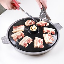 맥반석 무쇠 솥뚜껑 고기 불판, 맥반석 로스판, 240