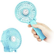 일본직발송 2. EASYACC 휴대용 선풍기 소지 선풍기 충전식 소형 선풍기 PSE 2년 품질 보증 6매 날개 대풍, One Size, 그린