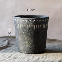 아프리카 복고풍 빗살무늬 토기 같은 포트리 유럽, 대형(하단에 구멍 있음)_펀칭은 고객센터로 연락주세요