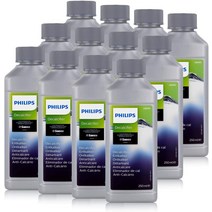 필립스 12세트 세코 커피 머신 청소 스케일 석회 제거제 물때제거 250 ml 디스케일러
