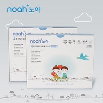 노아 덴탈 마스크 국산 4중 어린이 50매 (블랙/화이트) 데일리 일회용, 화이트