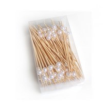 Bamboo Factory [고급과일꽂이] 흰진주 대나무 과일꽂이 요지 티포크 (01), 100