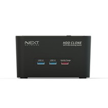 넥스트 NEXT-964DCU3C HDD 도킹스테이션 하드복사 2Bay USB3.0 허브 퀵차지 외장하드 외장 케이스-2.5인치 이하, 선택없음