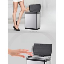 센서 쓰레기통 휴지통 사무실 매장 업소 용 스테인리스 자동적인 대형 분리수거, 샴페인 골드 20L 충전