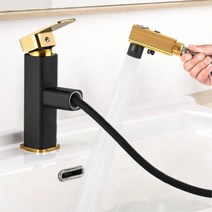 코스토프 블랙골드 씽크대 수도꼭지 세면대 주방 싱크대 수전, 1개